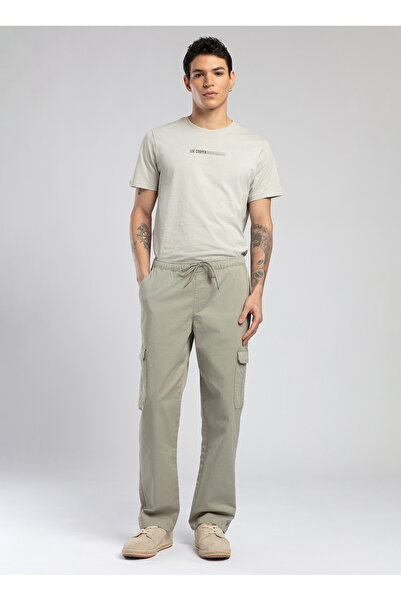 Lee Cooper Straight Leg Light Khaki Men's Cargo Pants 252 Lcm 221012 Jogger A. Khaki