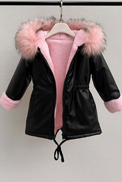 KOKOŞ BEBEK Palton din piele pentru fete - 3/13 ani
