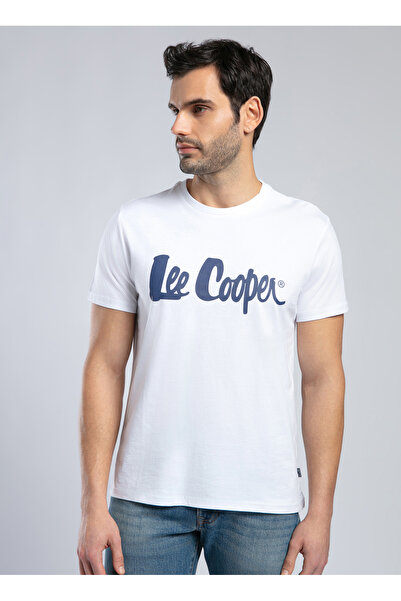 Lee Cooper Велосипедна комір біла чоловіча футболка 252 LCM 242001 LONDONLOGO БІЛА-L