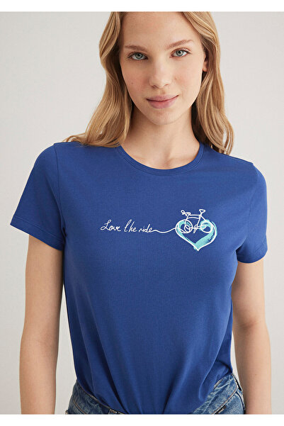 Mavi Bicycle Printed Semi Slim Fit T-Shirt / Semi Slim Fit 1612961 -70899