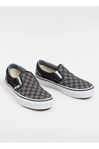 Vans Siyah - Gri Kız Çocuk Yürüyüş Ayakkabısı VN000ZBUEO01-UY Classic Slip-On