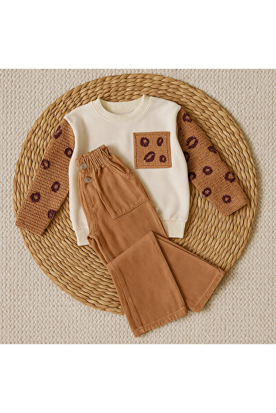KOKOŞ BEBEK Дівчачий трикотажний комплект з рукавами | Вік 3-10 років