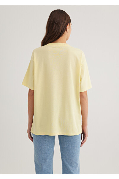 Mavi Logo Printed Yellow T-Shirt Oversize / Wide Cut 1600843 -71315
