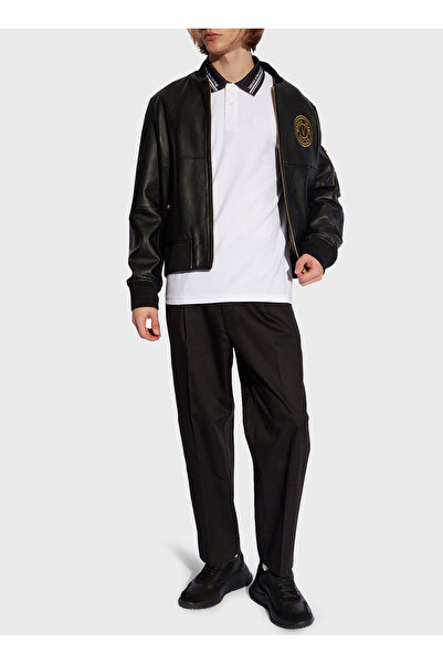 VERSACE JEANS COUTURE Cotton Regular Fit Polo Neck T Shirt Men's POLO NECK T SHIRT 76GAGT09 CJ01T 0