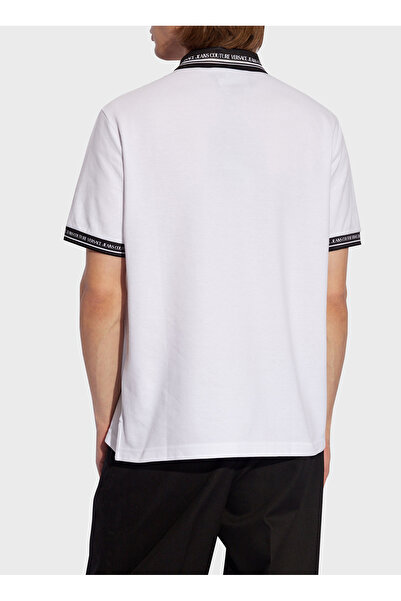 VERSACE JEANS COUTURE Cotton Regular Fit Polo Neck T Shirt Men's POLO NECK T SHIRT 76GAGT09 CJ01T 0