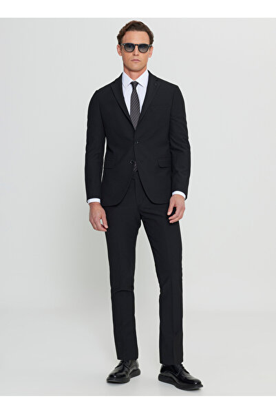ALTINYILDIZ CLASSICS Altınyıldız Classics Normal Bel Slim Fit Siyah Erkek Takım Elbise ACE030252249_SYH