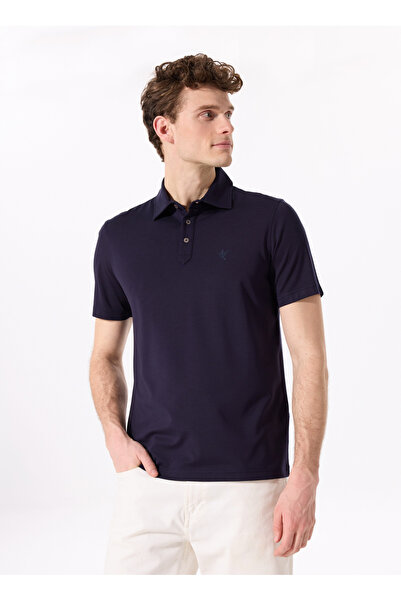 Fabrika Lacivert Erkek Basic Rayon Karışımlı Polo T-Shirt F5SM-TST 2040