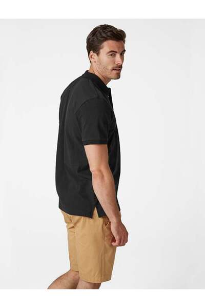 Helly Hansen Transat Men's Black Polo Neck Polo T-Shirt