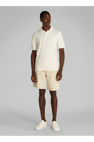 Calvin Klein Λευκό ανδρικό πουλόβερ K10K114476YAS