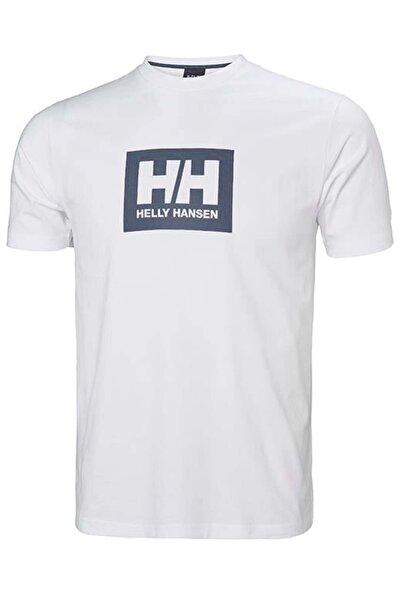 Helly Hansen تي شيرت HH Box 2.0 للرجال باللون الأبيض برقبة دائرية
