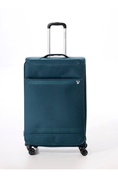 Roncato Yeşil Çekçekli Kumaş Valiz 41464187 Trolley Grande 4R Jazz 4.0