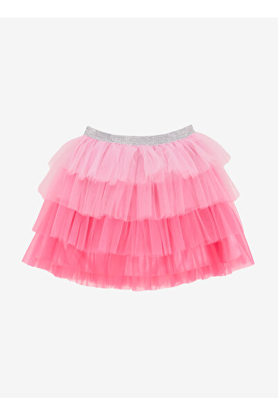 Barbie Normal Bel Kabarık Pembe Düz Kısa Kız Çocuk Etek BRB5SG-ETK6006