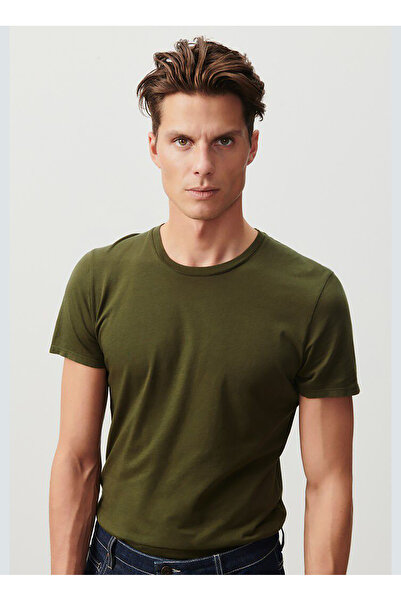 American Vintage Haki Erkek Straight Denim Ceket MUZA06AE25KAKI