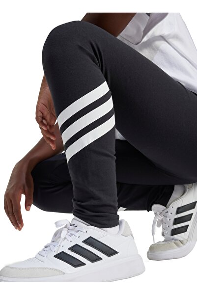 adidas Siyah - Beyaz Kız Çocuk Tayt JC7567-JG FI 3S LEG