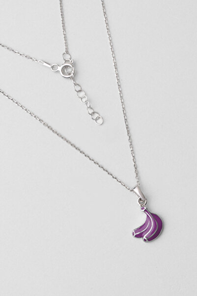 So CHIC... Sevimli Meyveler 18 Ayar Beyaz Altın Kaplama Gümüş Çocuk Kolye