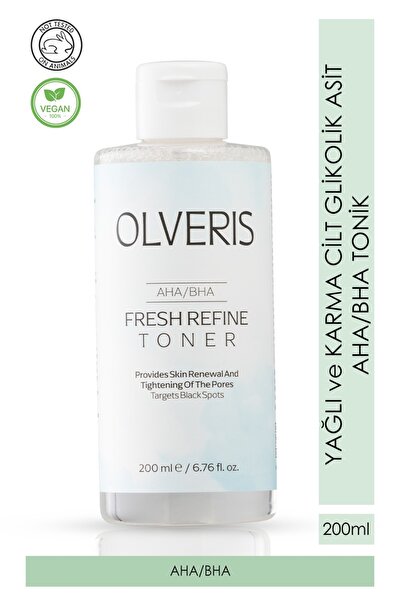 OLVERIS Yağlı Ve Karma Cilt Glikolik Asit AHA/BHA Tonik 200 Ml