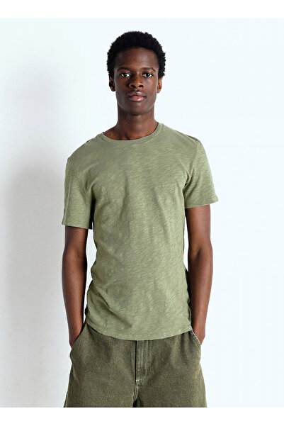 American Vintage Haki Erkek Standart T-Shirt MBYSA18BE25RIVE