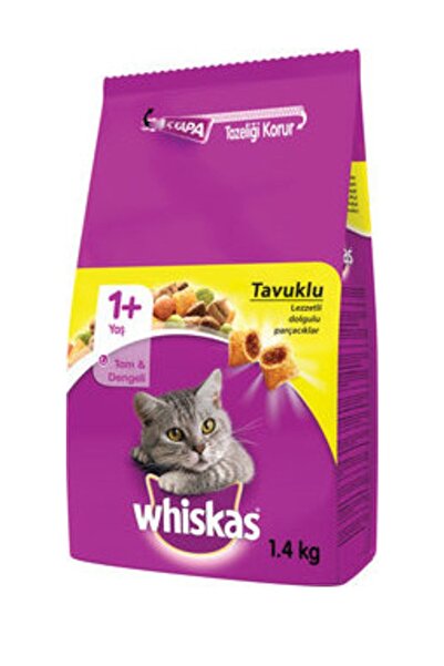 Whiskas Kedi Maması 1,4 kg Kuru Tavuk Sebze
