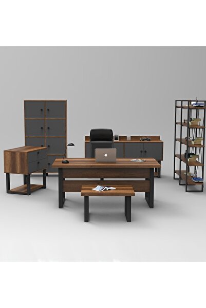 Yurupa Meva ABCDEF Ofis Büro Masa Takımı Barok-Antrasit MEV12-BA