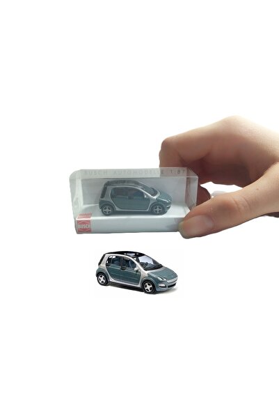 Busch 1/87 Ho Smart Forfour Blue -Miniature Vehicle Model