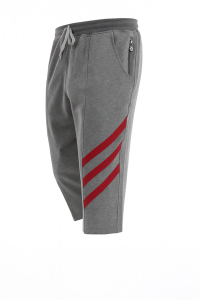 KozaLüks Erkek 4 Cepli Diz Altı Şeritli Antrasit Kapri