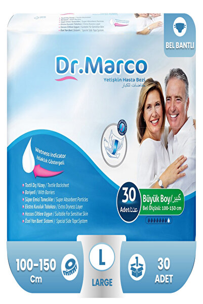 DR.MARCO Belbantlı Tekstil Yüzey Hasta Bezi L-large 30 Adet