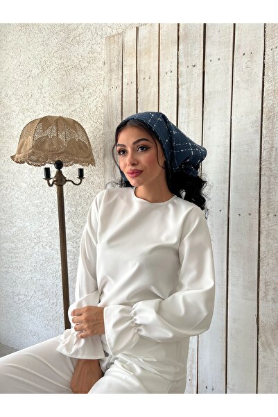 KÜÇÜĞÜM BUTİK Σκούρο μπλε Tweed Bandana