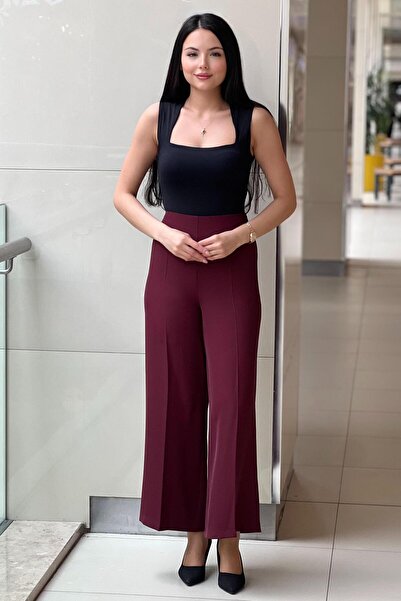 sentez giyim Synthesis Short Wide Leg Pants with Elastic Back