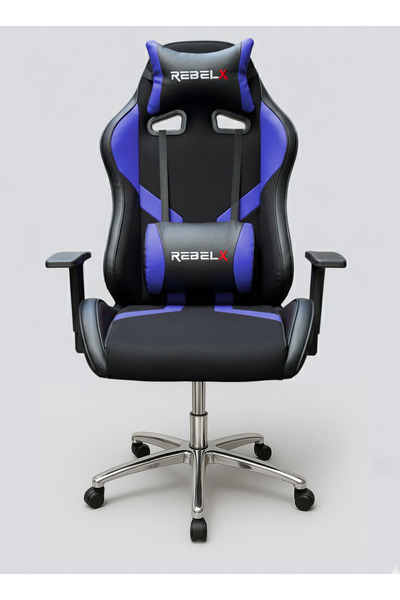 Rebelx Oyuncu Koltuğu Basic Krom Ayak Mavi Renk