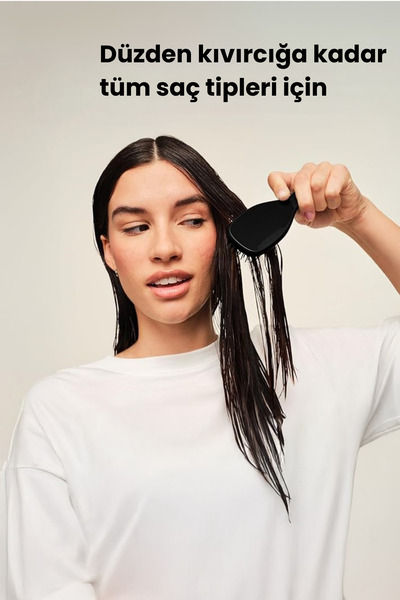 Tangle Teezer The Ultimate Detangler Black Eletriklenme Önleyici Mini Boy Tarak (Düz ve Kıvırcık Saçlar)