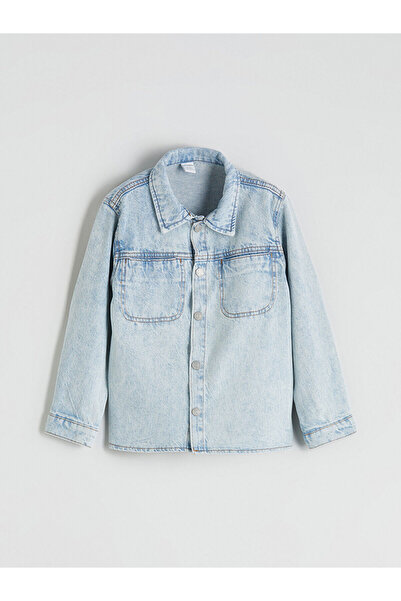 LC Waikiki Cămăși de blugi pentru băieți cu mânecă lungă LCW Kids Basic (W5)