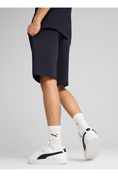Puma 68259816 Ess Shorts 10 New Navy Black Elastic Waist Regular Fit Men's Shorts