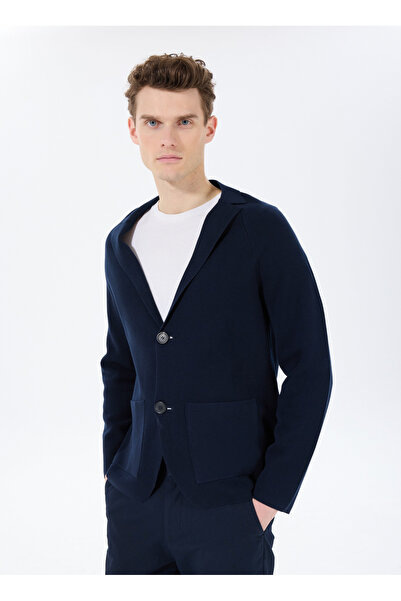 Fabrika Basic Lacivert Erkek Düz Ceket F5SM-CKT 2925
