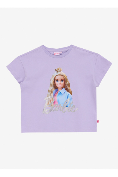 Barbie Baskılı Lila Kız Çocuk T-Shirt BRB5SG-TST6431