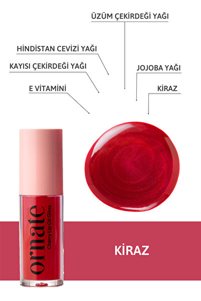 ORNATE Dolgunlaştırıcı Efekt, Nemlendirici, Parlatıcı Lip Oil Gloss 4'lü Set