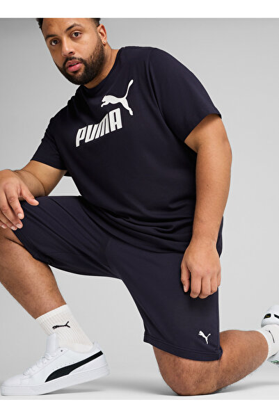 Puma 68259816 Ess Shorts 10 New Navy Black Elastic Waist Regular Fit Men's Shorts