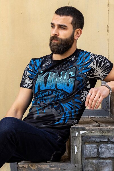 Cipo & Baxx Ct763 King Baskılı Siyah Tişört