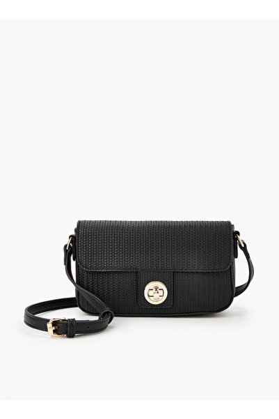 Flora Bella by Shoexpress حقيبة كروس بودي منسوجة بحزام قابل للتعديل وقفل دوار...