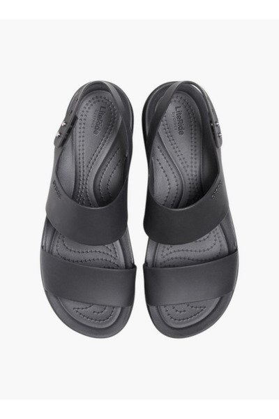 Crocs Women's Strappy Flatform Sandals with Buckle Closure