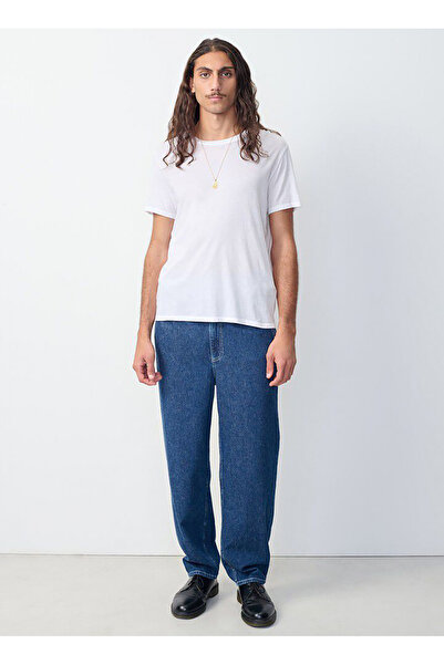 American Vintage Beyaz Erkek Standart T-Shirt MDEC1E25BLANC