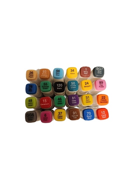 Mikro Double Sided Art Marker - 24 Colors Professional Pen