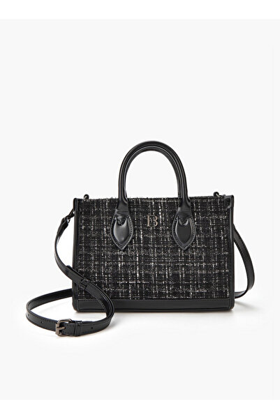 Flora Bella by Shoexpress Textured Tote Bag with Detachable Strap and Zip Clo...