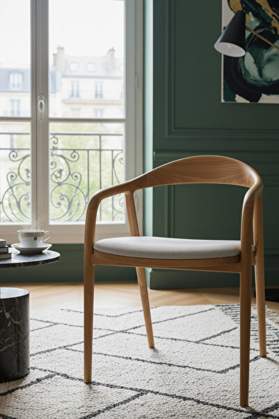 Woodenbend Delfi Natural Ahşap Sandalye – Modern İskandinav ve Konforlu Tasarım