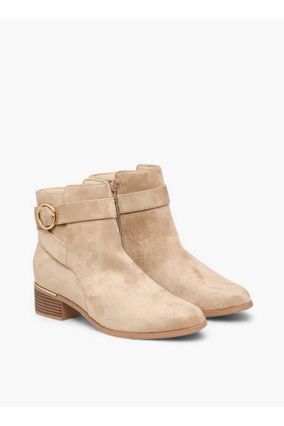 Flora Bella by Shoexpress Solid Ankle Boots with Zip Closure