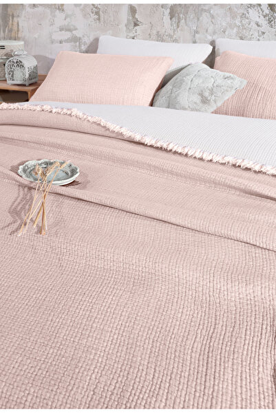 destinyhometex Pink 6 Layer Muslin Single 170x230 Quilt/1 Piece 50x70cm Pillow Case 6 Layer Multi Muslin