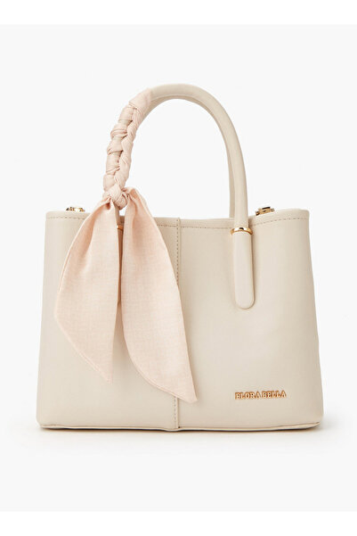 Flora Bella by Shoexpress حقيبة توت مزينة بنقشة وشاح مع حزام قابل للفصل وسحاب للإغلاق، عرض 18 سم × ارتفاع 10.5 سم × عمق 23 سم