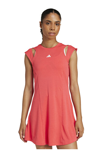 adidas IN6166 WOW DRESS PRO Turuncu Yuvarlak Yaka Normal Kalıp Kadın Elbise