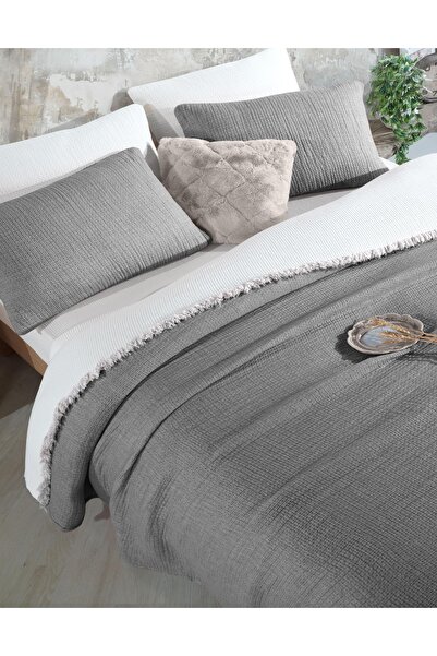 destinyhometex Anthracite 6 Layer Muslin Single Size 170X230 Quilt