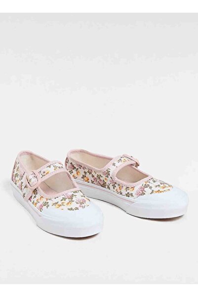 Vans Beyaz - Pembe Kız Çocuk Yürüyüş Ayakkabısı VN000CYKBIY1-Mary Jane