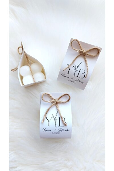 A V Concept 25 Adet Kartlı Jüt İpli Bubble Mum Hediyelik – Nişan, Söz, Nikah,...